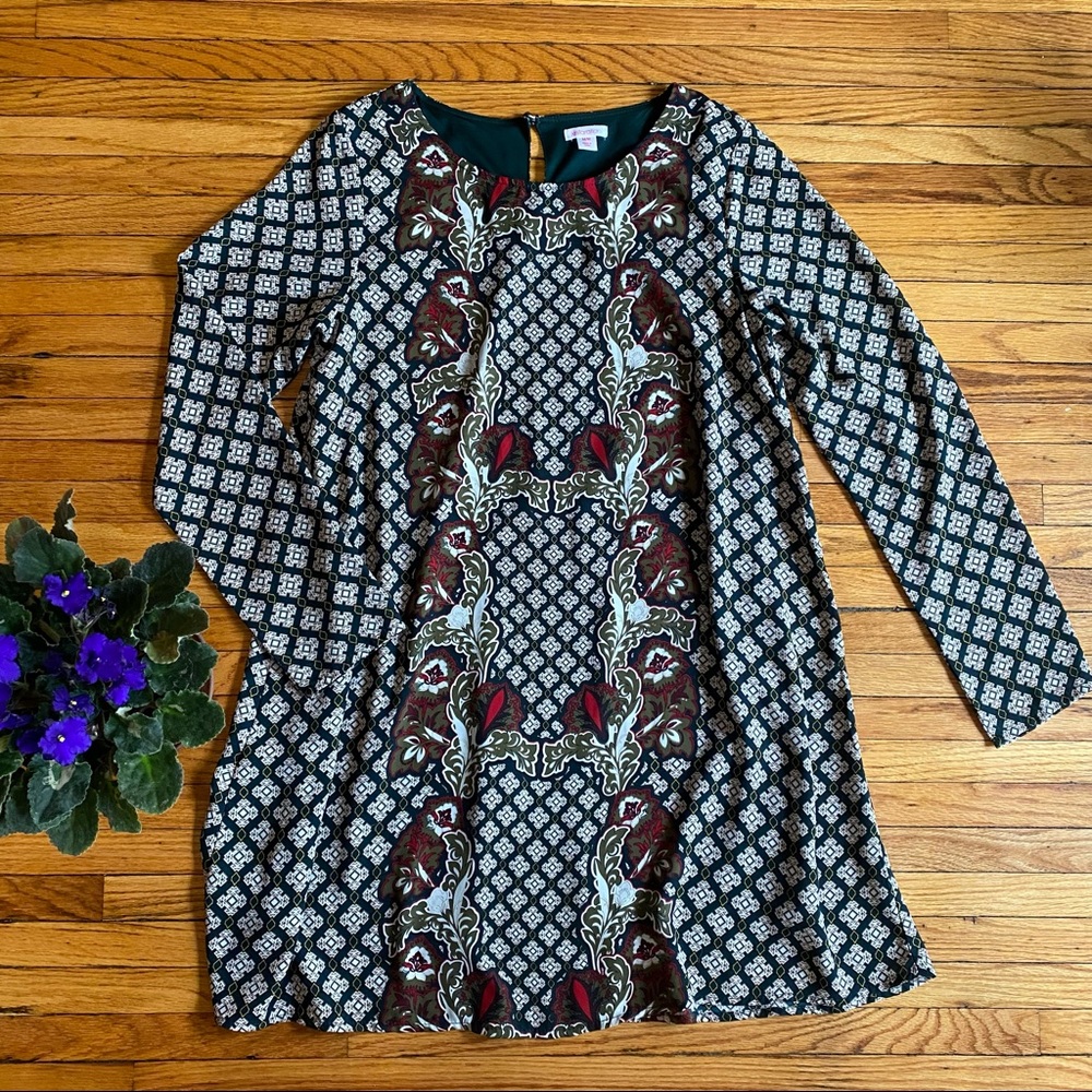 Art Deco Dress, Nouveau Print, Xhilaration Target, Retro Vintage